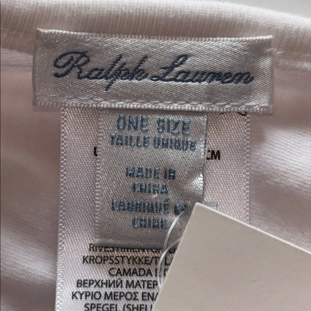 RALPH LAUREN Pony Cotton Interlock Bib Essentials Pink and White Striped BIB 2